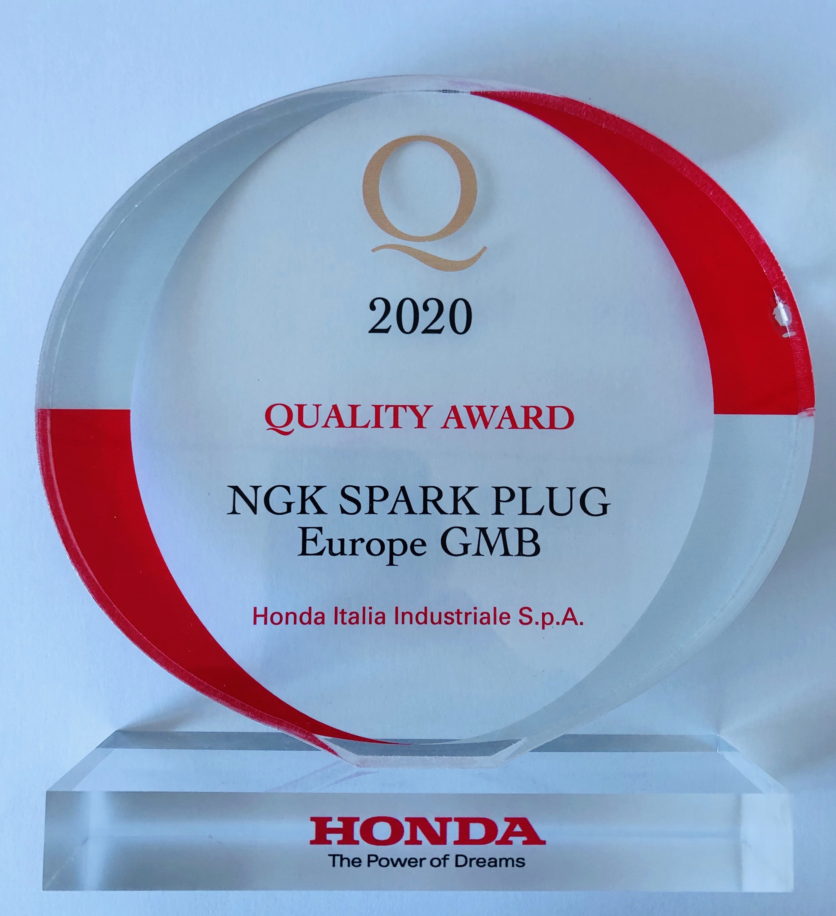 NGK premiata da Honda Italia con il Quality Award 2020 - PartsWeb